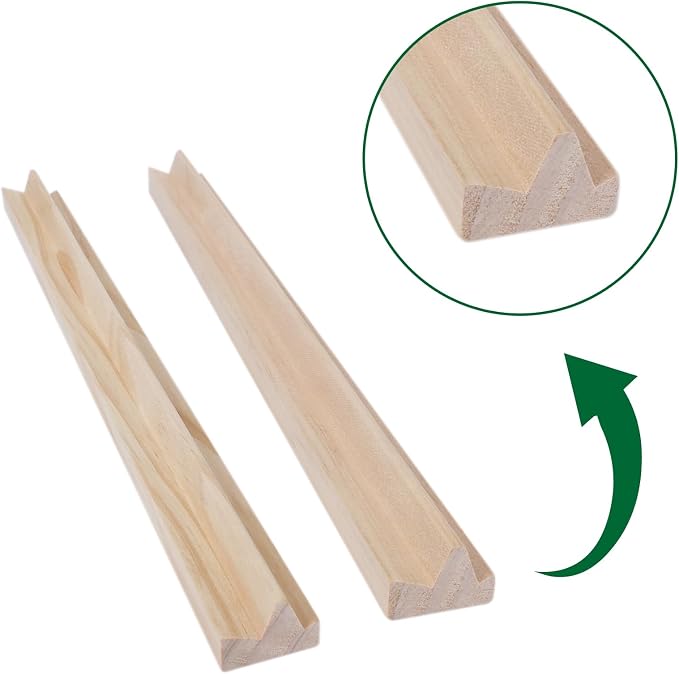GOTHINK Wooden Mahjong Tiles Trays/Racks/Holders Set of 4, Upgrade Your Mahjong Game, Racks for Mahjong, Mexican Train, Dominoes, and More (Rack Only)