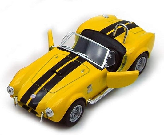 KiNSMART - 1965 Shelby Cobra 427 S/C 1:32 Scale 5" Die Cast Metal Model Classic Toy Car (Yellow)