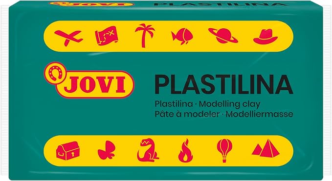 Jovi Reusable Non-Hardening Modeling Clay, 30 Dark Green Bars, 1.75 oz Each | Total of 3.3 lb, Perfect for Arts & Crafts Projects