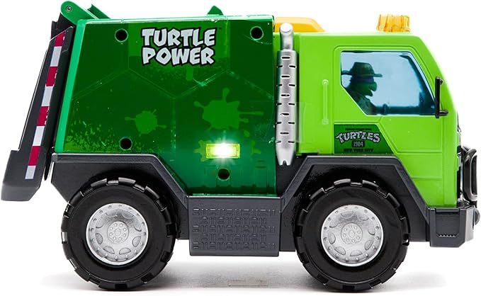 Teenage Mutant Ninja Turtles Toy, Thrash 'N' Battle Garbage Truck with 3 Sewer Cap Launchers, Lights & Sounds, TMNT Mutant Ninja Turtle Vehicle for Kids, Ages 3+