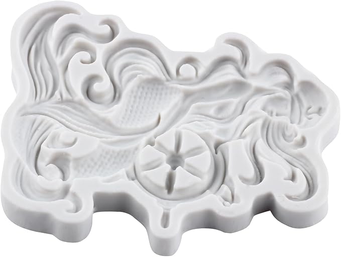 Mermaid Silicone Molds Mermaid Polymer Clay Mold for DIY Crafts Epoxy Resin Casting Air Dry Polymer Clay Plaster Jewelry Making