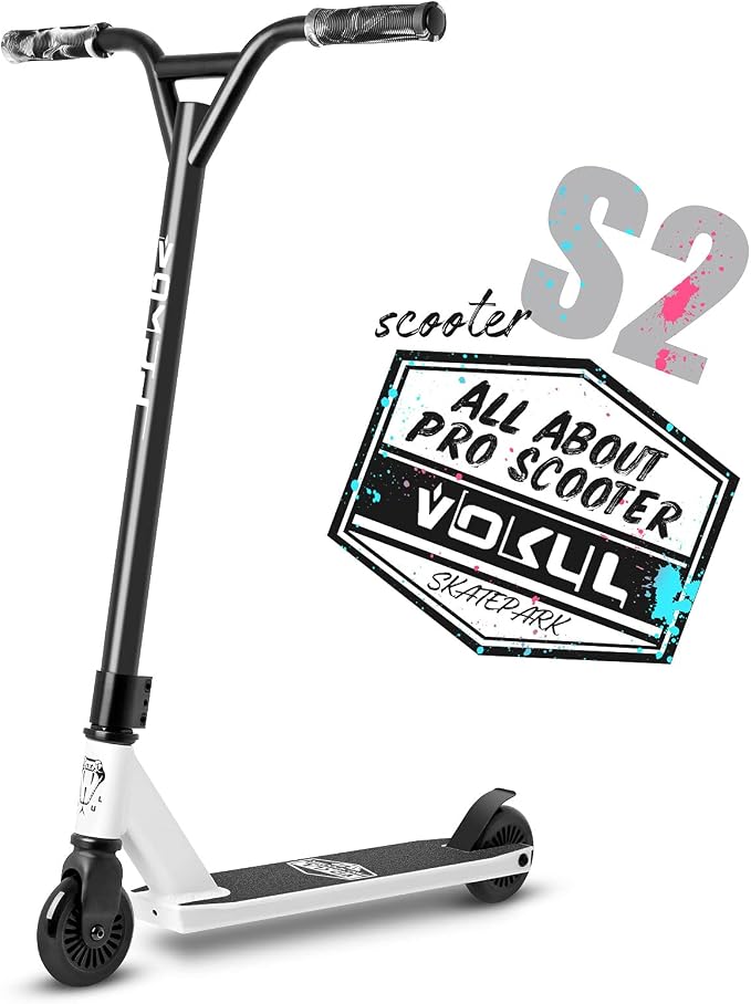 VOKUL Complete Pro Scooter for Kids Boys Girls Teens Up 6 Years - Freestyle Tricks Pro Stunt Scooter - High Performance Gift for Skatepark Street Tricks