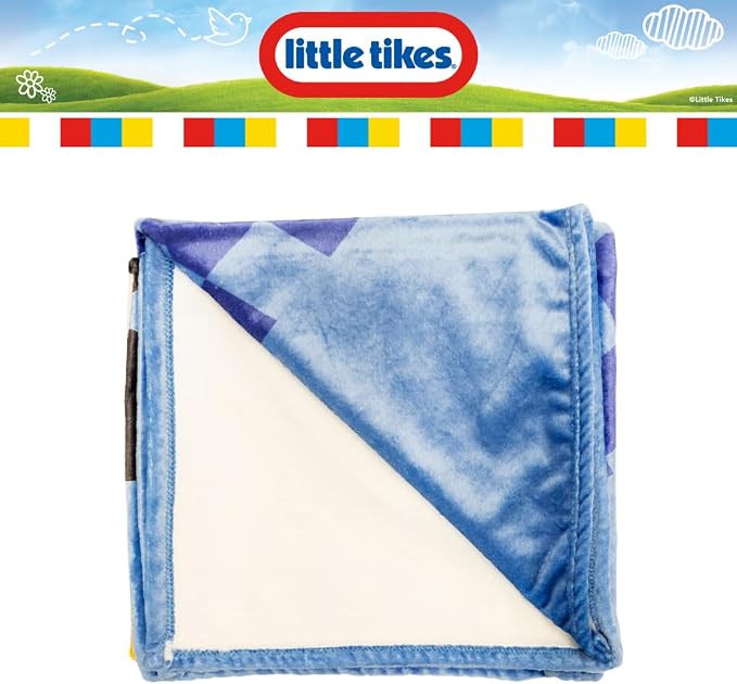 Little Tikes Cozy Coupe Throw – Kids Super Soft & Plush 46 x 60 Blanket, Race Car Design Bedding Accessory (Officially Licensed) by Franco