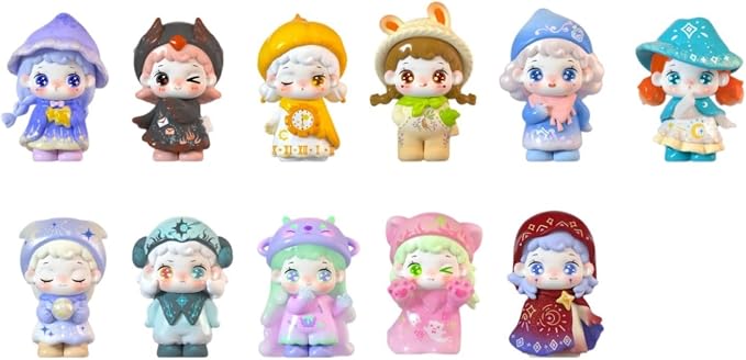 YAMSLAM Cute Magic Academy Series Box Figures Collectible Mystery Box for Desk Decor DIY Birthday Gifts, Random 1pc of 11 Styles