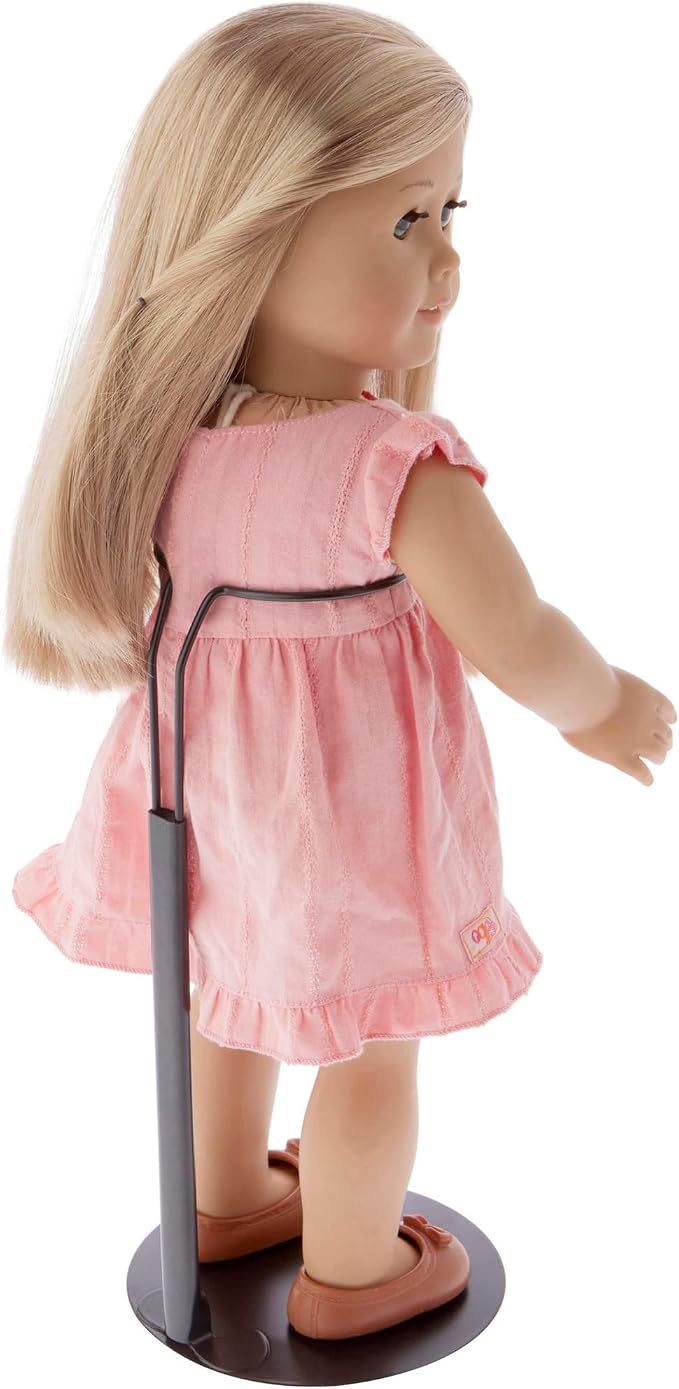 Plymor DSP-90B Black Adjustable Doll Stand, fits 15, 16, 17, 18, 19, 20, and 21 inch Dolls, Waist is 3" - 4" wide, 8" - 11" around, Pack of 2