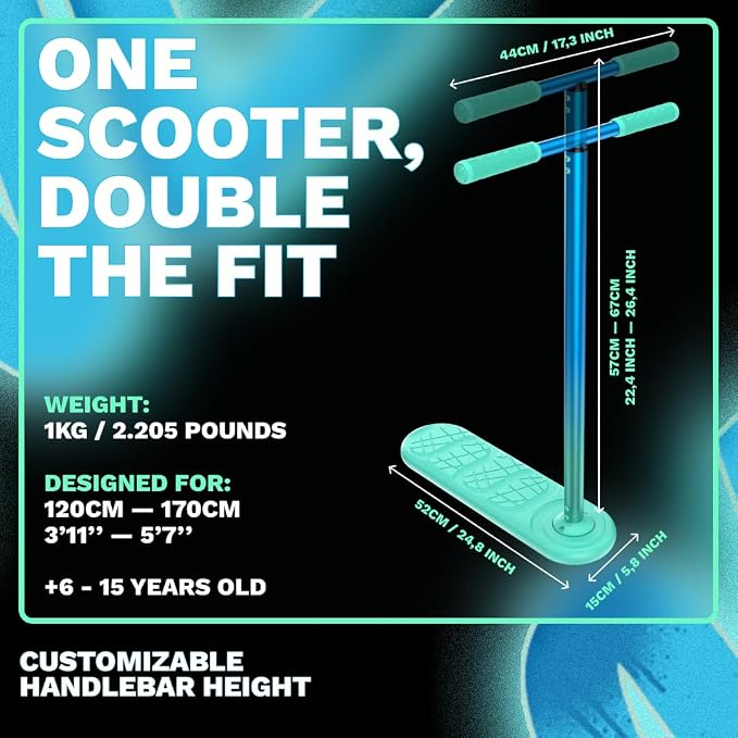 in Do the Trick - Trick Scooter for Teenagers & Adults - 6-15 Years - Trampoline Scooter Ideal for Trampoline Stunt Exercises, Professionals & Beginners - Indoor & Outdoor Freestyle