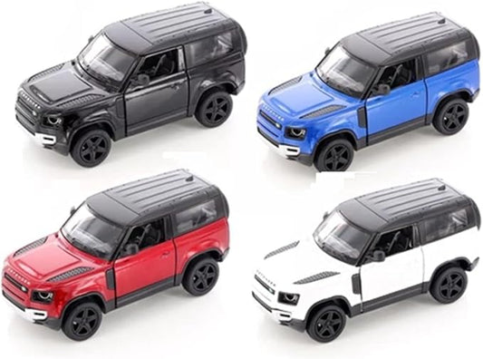 KiNSMART - Land Rover Defender 90 1:36 Scale 5" Die Cast Metal Model Toy SUV (-SetOf4)