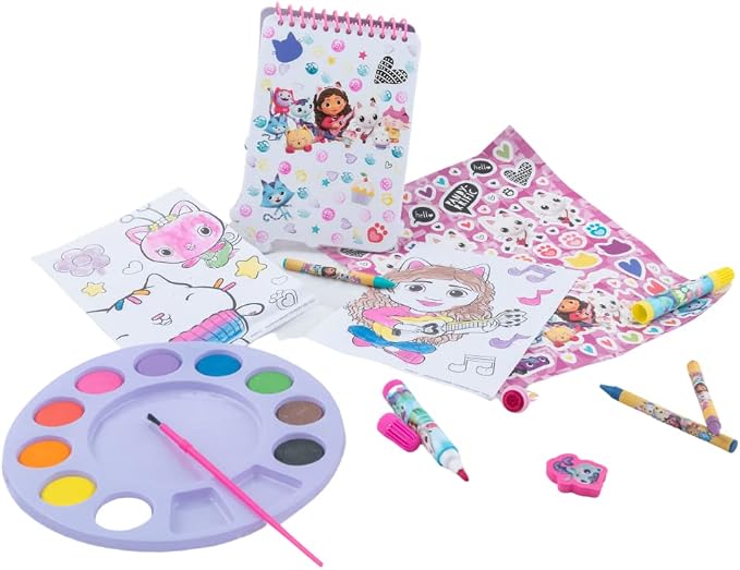 Innovative Designs Gabby's Dollhouse Creativity Fun Kids Art Set for Coloring, Painting, and Crafts