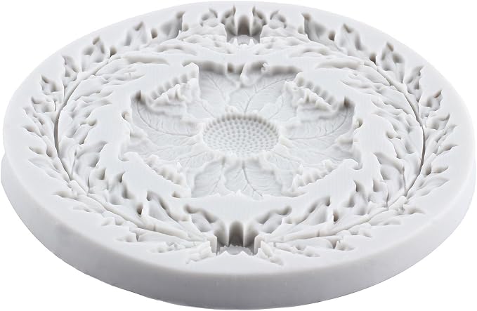 Baroque Style Polymer Clay Mold Baroque Relief Flower Silicone Molds Embossed Flower Mold for DIY Craft Epoxy Resin Casting Polymer Clay Tools Crafts Air Dry Jewelry Making