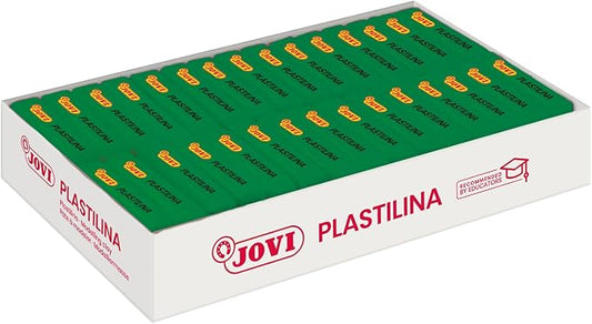 Jovi Reusable Non-Hardening Modeling Clay, 30 Dark Green Bars, 1.75 oz Each | Total of 3.3 lb, Perfect for Arts & Crafts Projects