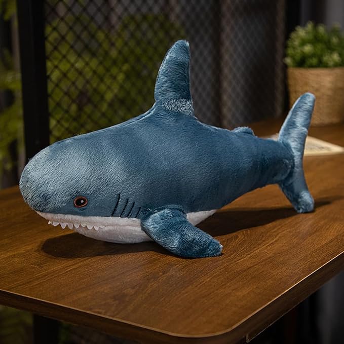 XIYUAN 23.6inchShark Plush Stuffed Toy Pillow Soft Cute Shark Throw Pillow Cushion Large Shark Plush Stuffed Animal Toy CushionPillow Kids and Adult Gift