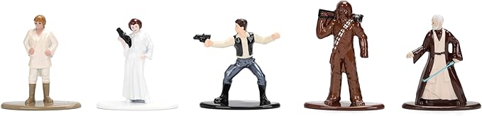 Jada Star Wars Nano Metalfigs 12-Pack – Series 1 Toys | 1.65” Die-Cast Mini Figures Featuring Luke Skywalker, Darth Vader, Princess Leia, and More