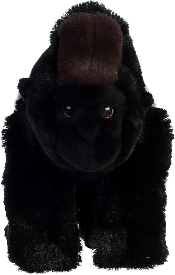 Aurora® Responsibly Made Eco Nation™ Silverback Gorilla Stuffed Animal - Ideal for Playtime Adventures - Perfect for Birthdays or Just Because - Black 9.5 Inches