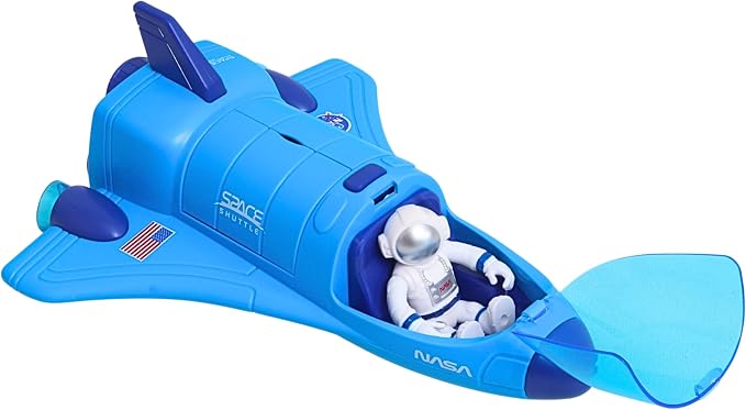 Space Adventure Space Shuttle Playset – Licensed Light & Sound Shuttle with Hovercraft, Space Buggy & Astronaut Figures, Plastic Space Toy & Collectible for Kids Ages 3+