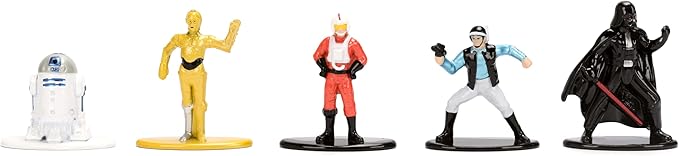 Jada Star Wars Nano Metalfigs 12-Pack – Series 1 Toys | 1.65” Die-Cast Mini Figures Featuring Luke Skywalker, Darth Vader, Princess Leia, and More