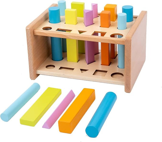 Montessori Shape Matching Toys - Wooden Shape Sorting Toys for 1-3 Years Old Children - Educational Toy for Preschoolers