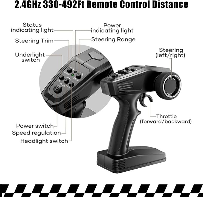 1/16 Brushless Fast RC Cars for Adult, 35Mph High Speed Remote Control Car, Cyber RC Truck, 4x4 Monster Truck Toy, 2.4GHz Remote, All Terrain Off-Road Vehicle, Colorful LED Light, Kids Gift