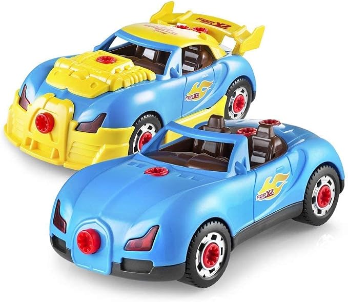 Play22 30 Pcs Take Apart Racing Car Toddler Toys Set - Build Your Own Car with Drill, Engine Sounds & Lights - Toy Car Constructions Set Stem Building Learning Education Toys for Kids Ages 3+ Years
