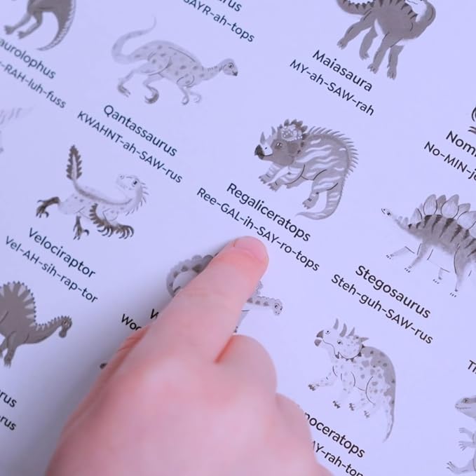 eeBoo: Dinosaur Bingo for Kids Ages 5+, Prehistoric Theme Learning Game that Teaches Dinosaur Names & Builds Vocabulary