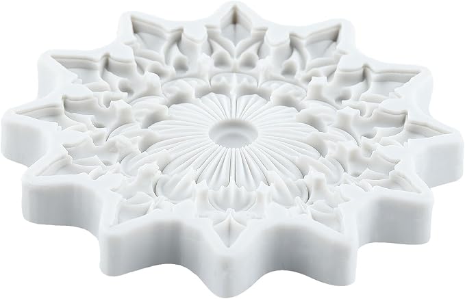 Baroque Relief Flower Polymer Clay Mold Relief Flower Lace Silicone Molds for DIY Craft Epoxy Resin Casting Polymer Clay Tools Crafts Air Dry Jewelry Making