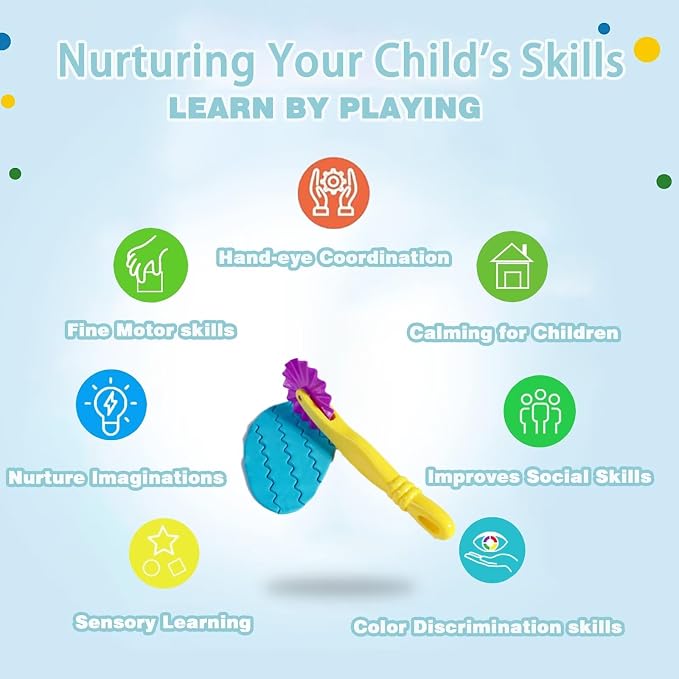 Unleash Creativity with 9 Pcs Play Dough Tools Sets Dough Accessories.Ideal as a Gift for Kids Aged 3-4-8 Years