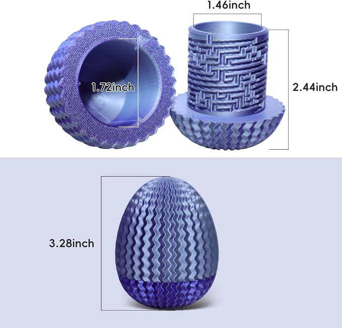 Money Puzzle Box for Cash Gift Card Holder - Reusable Secret Safe with 4 Unique Maze Egg Designs, 3D Printed Brain Teaser Game for Teens Adults, Easter Birthday Christmas Stocking Stuffer