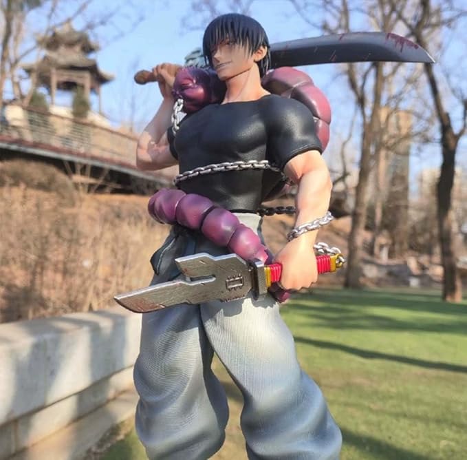Fushiguro Toji Figure Statue JJK Figure Model, 22cm Standing Pose Anime Action Figures JJK Fushiguro Toji Statue Handmade Collectible Desktop Decoration Gifts for Fans