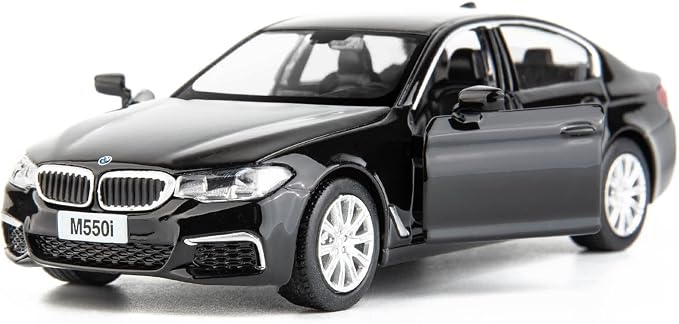 RMZ City BMW M550i Car Model 1:36 Diecasting Alloy Toy Car, Pull Back Vehicles Toy Car for Toddlers Kids Boys Girls Gift Black