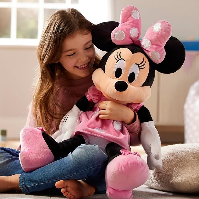 Disney Store Official Minnie Mouse Plush - Pink Dress - Large 21¼ Inches - Disney Stuffed Animals - Soft & Cuddly Toy - Plushies for Kids & Fans - Suitable for All Ages