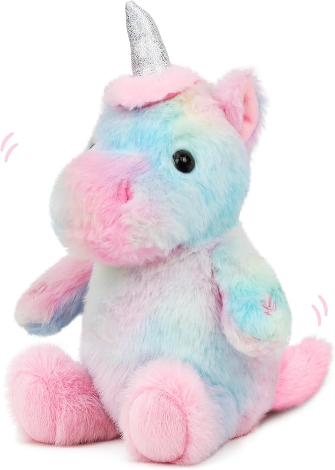 Talking Unicorn Repeat What You Say Musical Stuffed Animal Shaking Singing Plush Toy Electric Interactive Animated Plushies Gifts for Kids Girls Boys