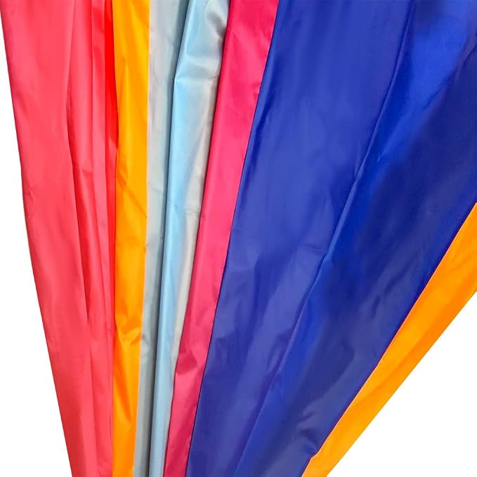 SPINFOX Multicolored Parachute - 6FT, 10FT, 20FT with Handles for Kids Indoor Outdoor Play