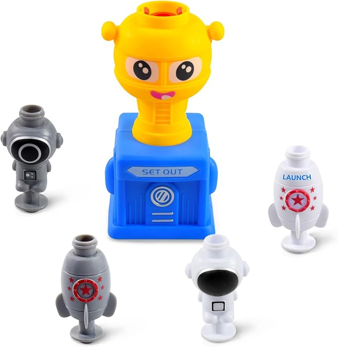 BAKAM Toddler Toys 3-4 for Boys Girls, Balloon Launcher & Powered Car Set, Fun Toddlers STEM Toy Balloon Pump Cars Racer Kit for Kids 3-5 (Duck)