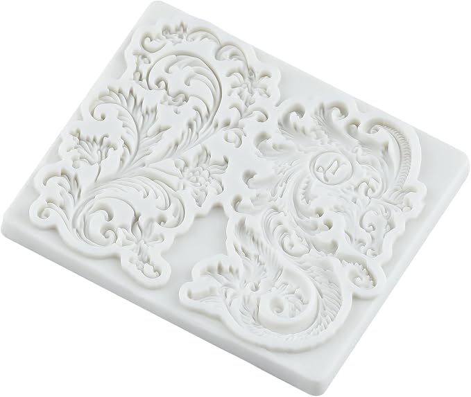 Baroque Dragon Head Acanthus Leaf Scroll Silicone Mold Baroque Dragon Head Leaf Polymer Clay Molds for DIY Crafts Epoxy Resin Casting Polymer Clay Tools Craft Air Dry Jewelry Making