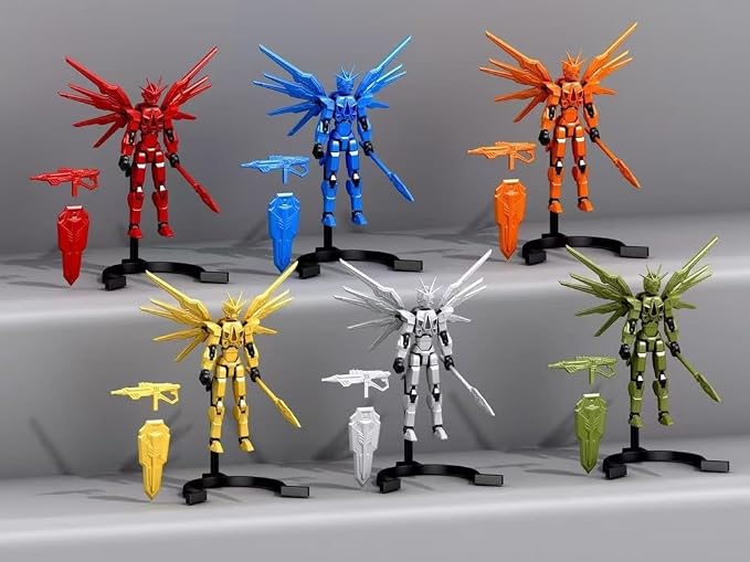 T13 Action Figure 2Pack Sets – Already Assembled 3D Printed Collectible Toy with Dummy 13, Titan 13 Robot T-13 Model Dummy Toys Kit for 6 7 8 9 10 11 12 Years Old Kids Gift & Adults