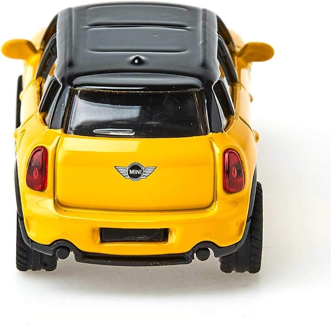 Siku MINI Countryman 1454 | Diecast Metal & Plastic Toy Vehicle Replica | Yellow and Black Color | Opening Doors, Rotating Axles | Collectible Blister Series
