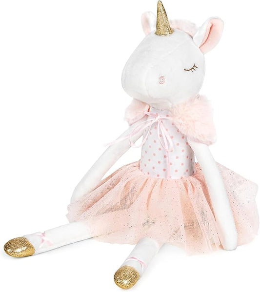 14" Unicorn Stuffed Animal, Soft Cute Plush Ballerina Toy for Girls Age 4-6, Baby Kid Teens, for Birthday Dance Recital Gifts
