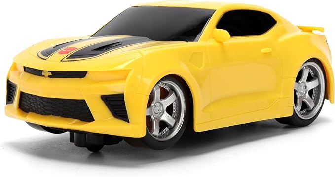 Jada Toys 1:32 RC Transformers Bumblebee Camaro – Simple Function Remote Control Car for Kids with 5.5" Body and Autobot Styling – No Figure Included