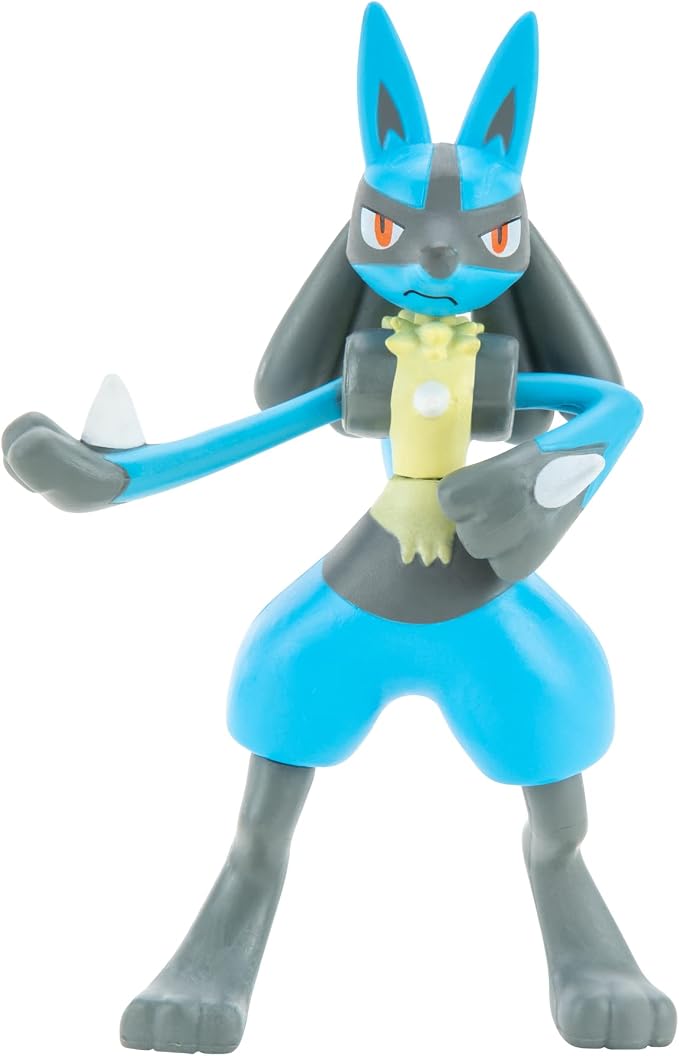 Pokemon Characters Set 8 Pack Pokemon Games Garchomp, Pikachu, Eevee, Lucario, Riolu, Munchlax, Glaceon & Leafeon - Figurine Toys