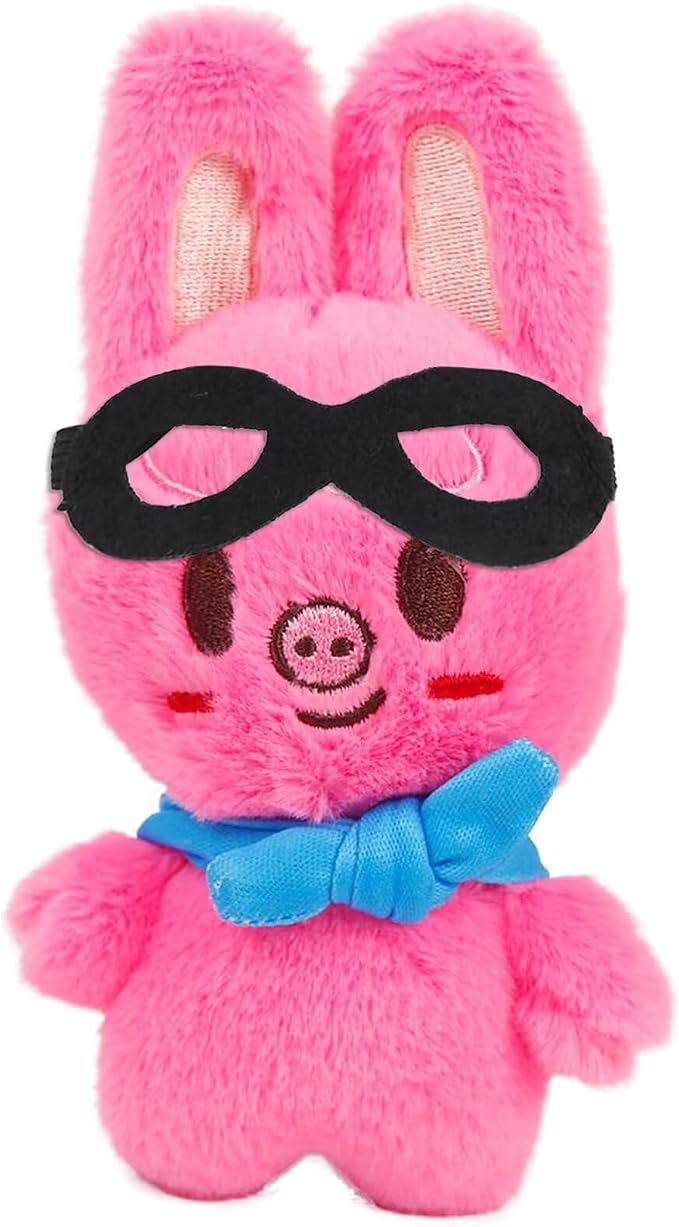 JUNG KOOK SKZ Plushies Skzoo 3RD Stuffed Animal Toy Skz Merch Fans Meeting Dolls with Sunglasses Removable for Fans (Dwaekki)
