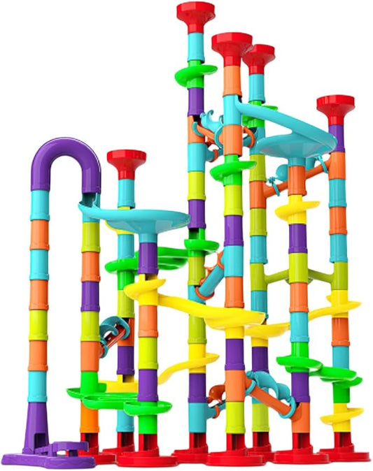 Blacka Marble Run Set Maze Race Building Blocks Marbles for Kids Ages 4 5 6 7 8 9 10+ Girls Boys Toys STEM Educational Birthday Gift Festival Present,A880,Large