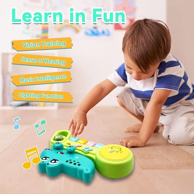 Cute Crocodile Piano for Baby Musical Toys 18M+, Early Learning Light up Music Keyboard Infant Toy Perfect Christmas Birthday Gifts for Boy & Girl Age 2 3 Years Old (Cute Crocodile)