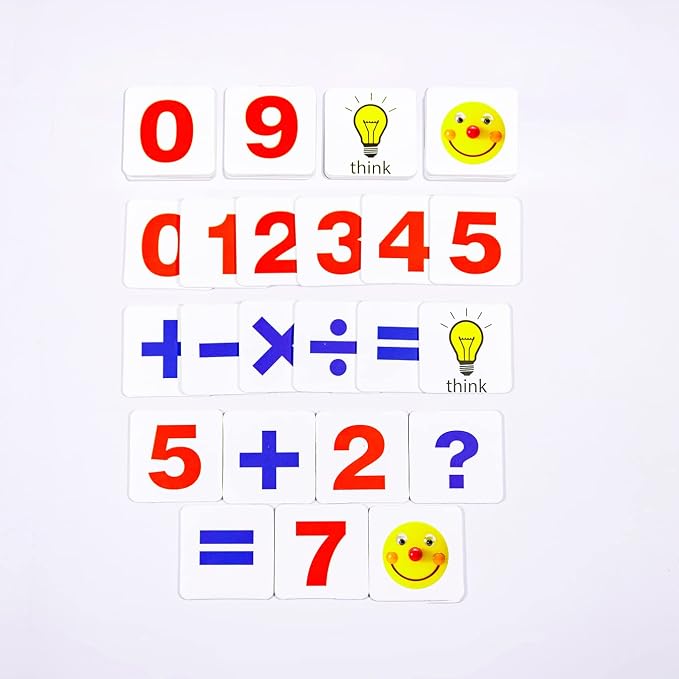 Hungry Brain Red Dots Math Flash Cards for Kids Ages 3-10 – Addition, Subtraction, Multiplication & Division Learning Cards – Educational Math Flashcards for Kindergarten, Homeschool, Classroom