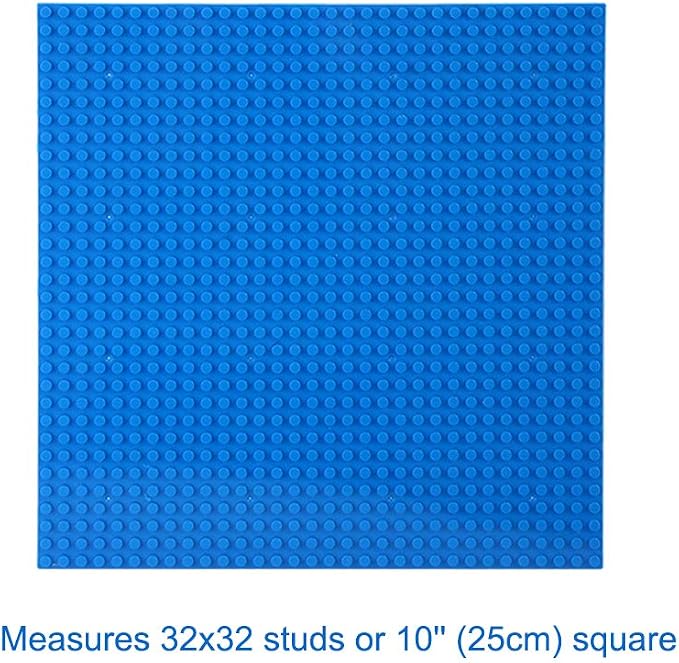 LVHERO Classic Baseplates Building Plates for Building Bricks 100% Compatible with All Major Brands-Baseplate, 10in x 10in, Pack of 8 (Blue)