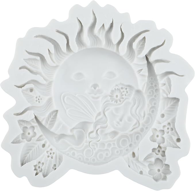Flower Fairy Polymer Clay Mold Flower Fairy Angel Sun Moon Silicone Molds for DIY Craft Epoxy Resin Casting Polymer Clay Tools Crafts Air Dry Jewelry Making