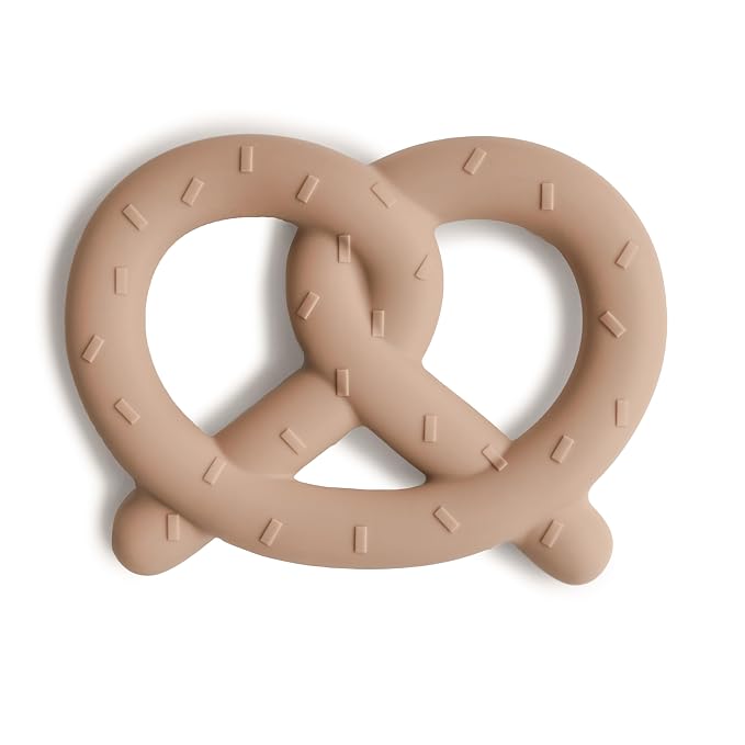 mushie Silicone Baby Teether Toy | Pretzel
