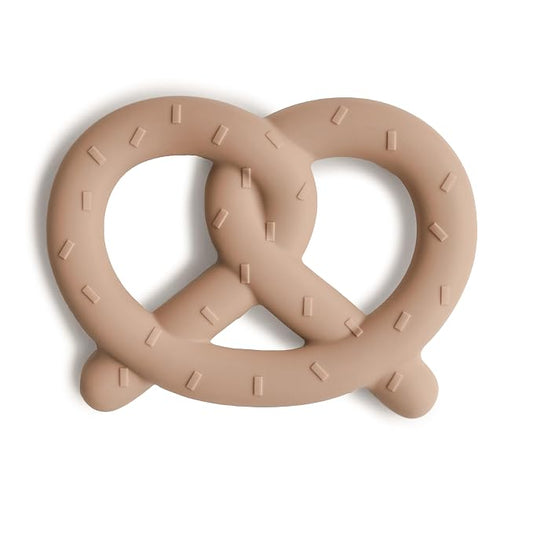 mushie Silicone Baby Teether Toy | Pretzel