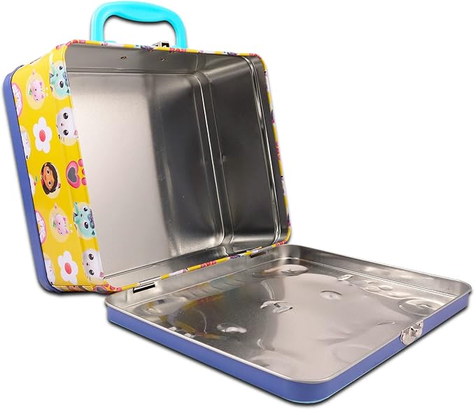 DreamWorks Gabby’s Dollhouse Lunch Box - Bundle with Tin Lunch Box, 24 Piece Puzzle, Stickers, More | Gabby’s Dollhouse School Supplies for Kids