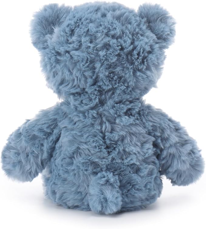 Apricot Lamb Navy Blue Flower Bear Stuffed Animals for Kids, Soft Cute Plush Toys for Baby Girl and Boy, 8 Inches