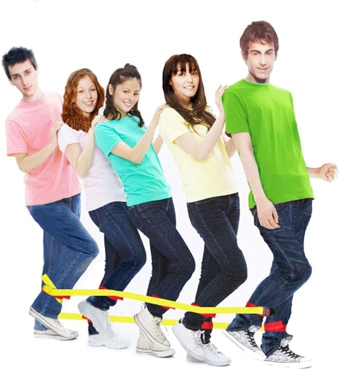 Sonyabecca Cooperative Band Walker 5-Legged Race Band Set Game Teamwork Training for Children Adult