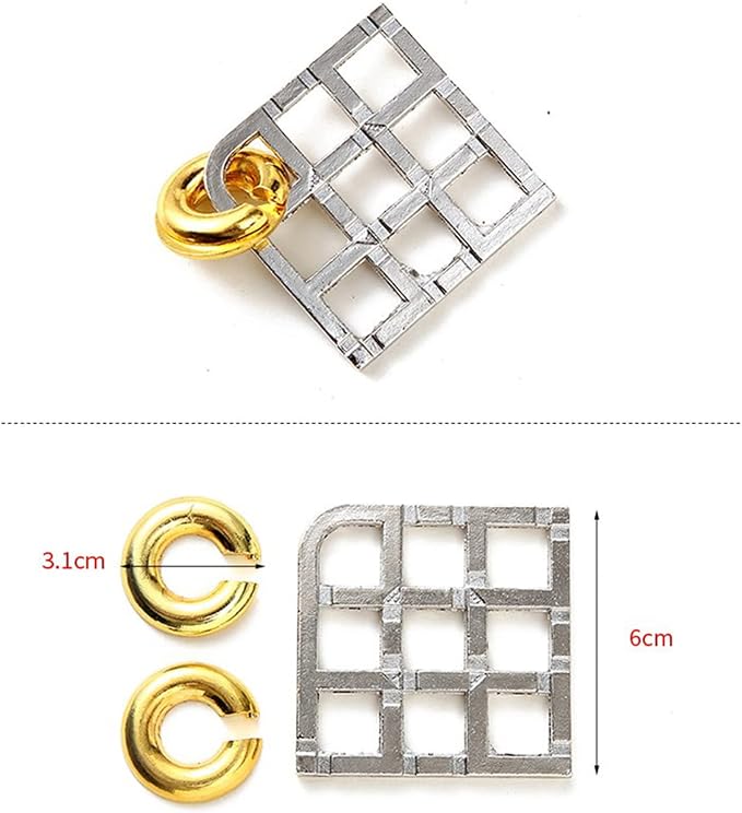 RoseFlower 28 pcs IQ Test Puzzle Metal Wire Puzzles Mind Game Educational Toys High Difficulty Brain Teaser Puzzle Toy for Kids and Adults - Explore Creativity and Problem Solving. Gift Desk Puzzles
